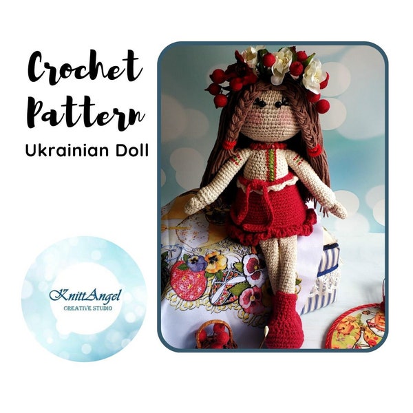 CROCHET PATTERN UKRAINE / Amigurumi Tutorial - Slavic folk doll -  Ukrainian doll - Flower Fairy - English Pattern