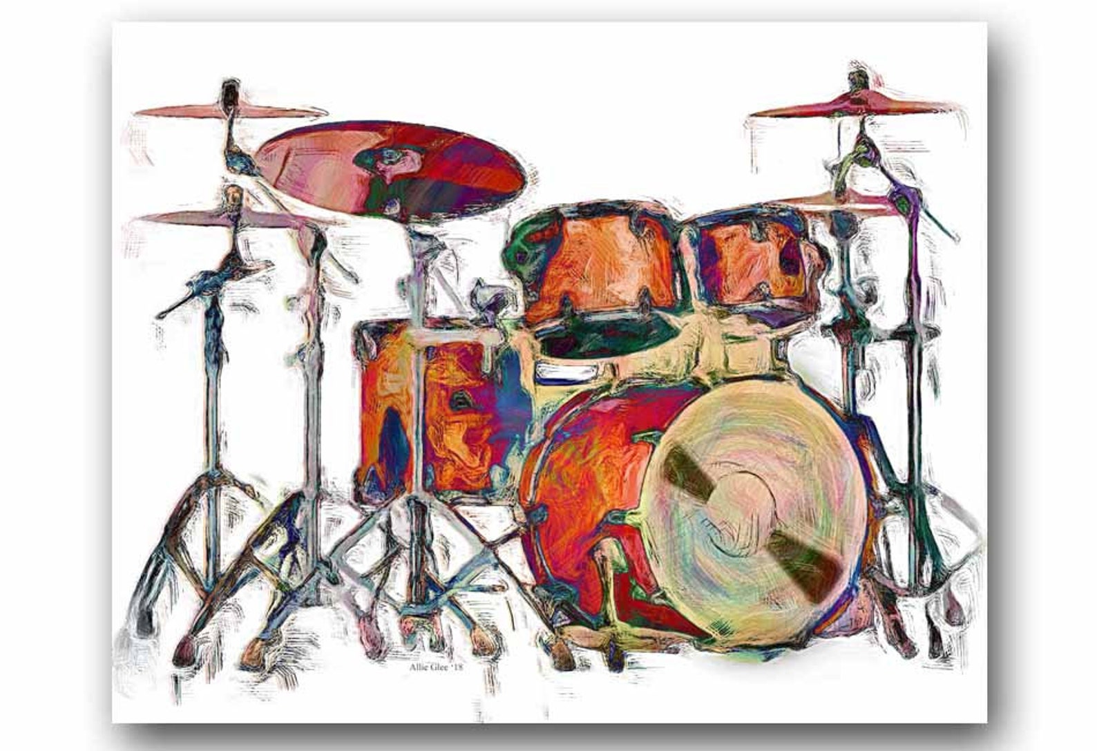 Drum Abstract Art Drums Canvas Print Drums Drummer Gift Etsy UK