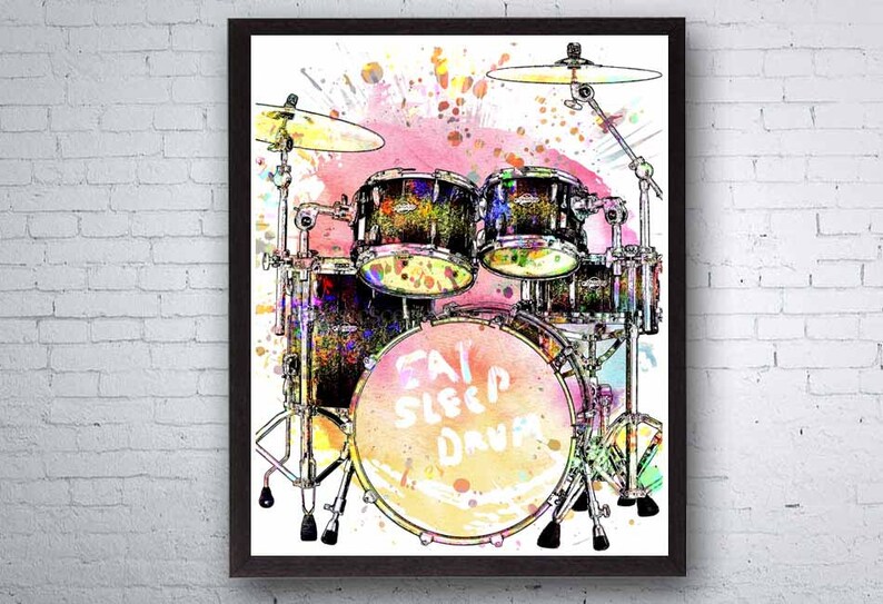 Music Gifts Drummers Band Gifts Band Posters Drummer Gift Etsy