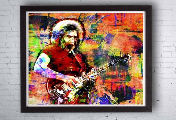 Grateful Dead, Jerry Garcia, Jerry Garcia Art, Grateful Dead Prints, Hippie Art, Hippies, Grateful Dead Poster, Jerry Garcia Print Posters