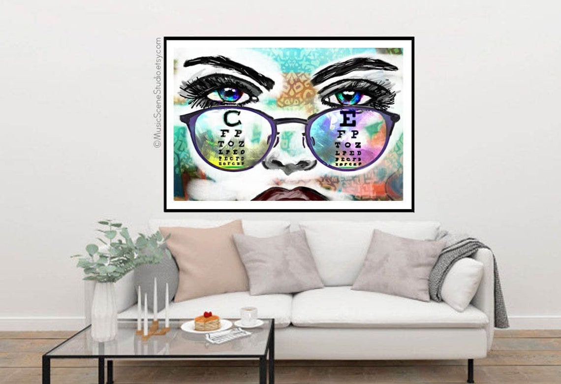 Optometrist Gift Optometry Office Wall Art Prints Eye Canvas | Etsy