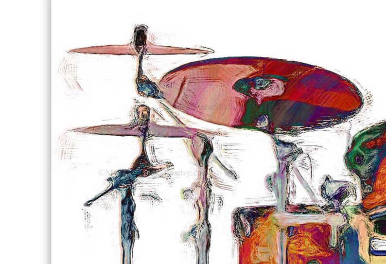 Drum Abstract Art Drums Canvas Print Drums Drummer Gift Etsy