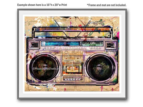 Boombox Art Music Art Graffiti Art Graffiti Print Dorm Etsy