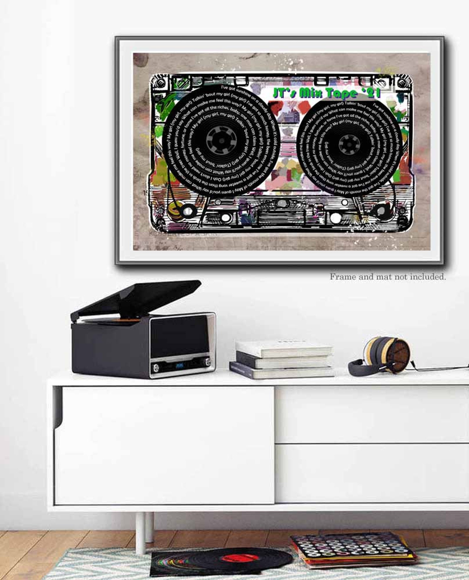 Custom Cassette Tape Art Print or Ready To Hang Canvas Song Etsy