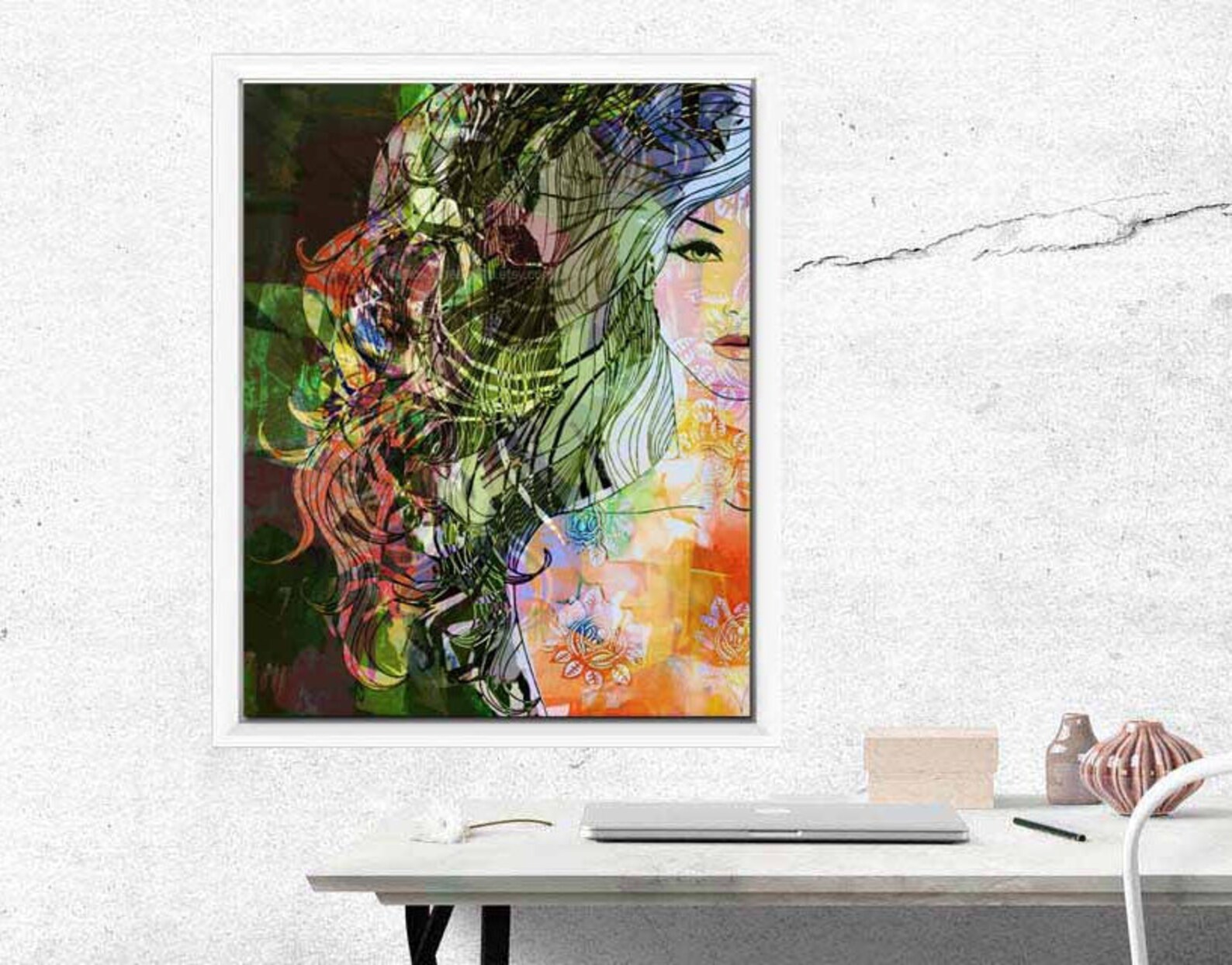 Hair Stylist Hair Salon Wall Hair Art Salon Art Etsy