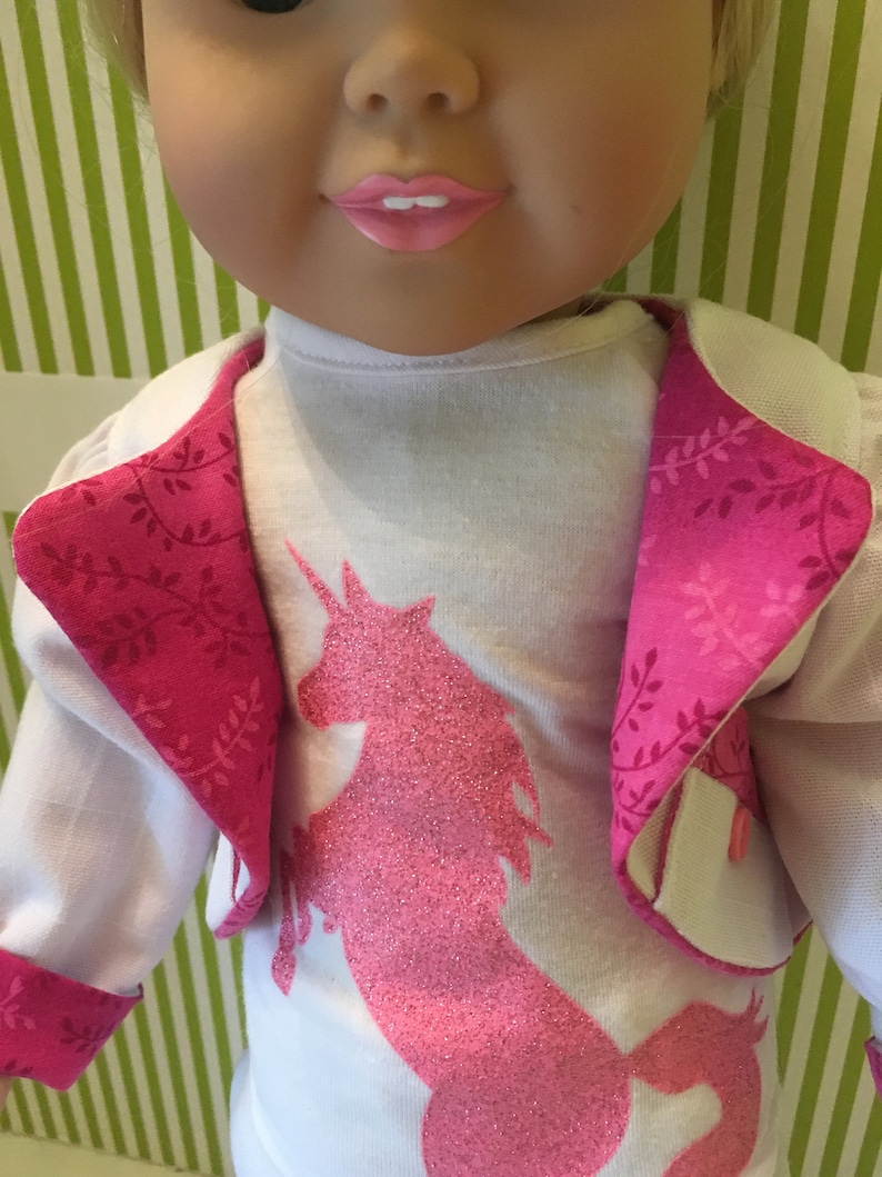 American Girl 18 Doll Summer White Linen Jacket and Pants Set