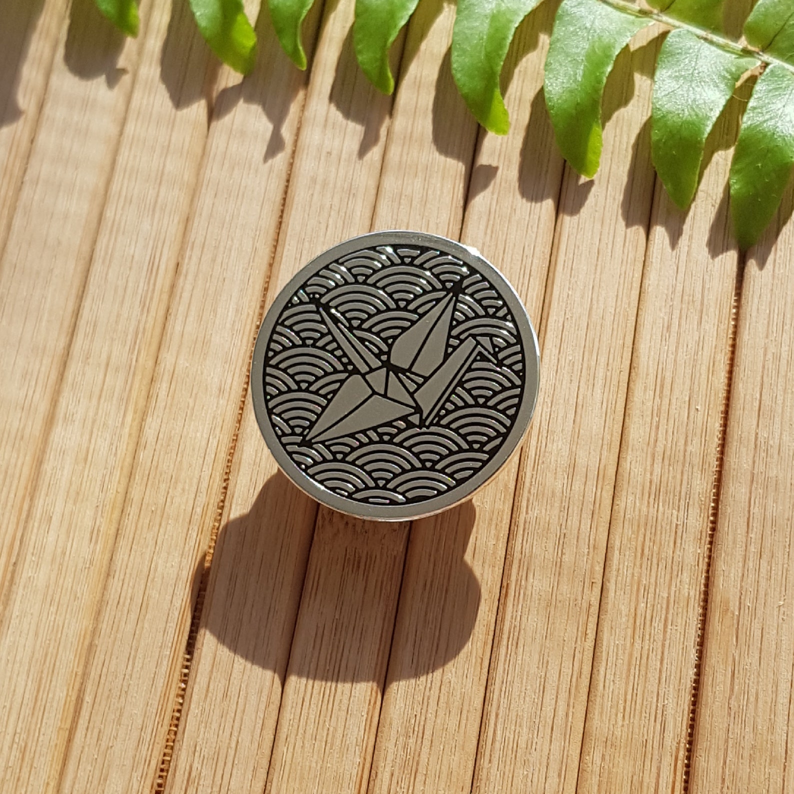 Origami Crane Hard Enamel Pin Lapel Pin Etsy