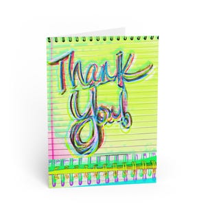 Tarjetas de agradecimiento coloridas, notas de agradecimiento vibrantes para cualquier ocasión, tarjetas únicas para cumpleaños, celebraciones, gratitud