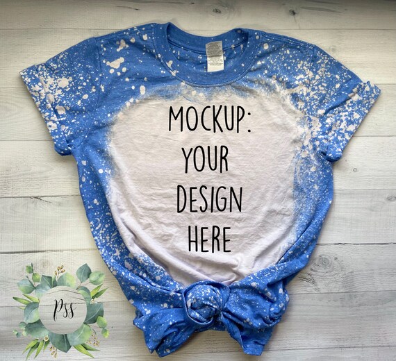 bleached royal blue shirt