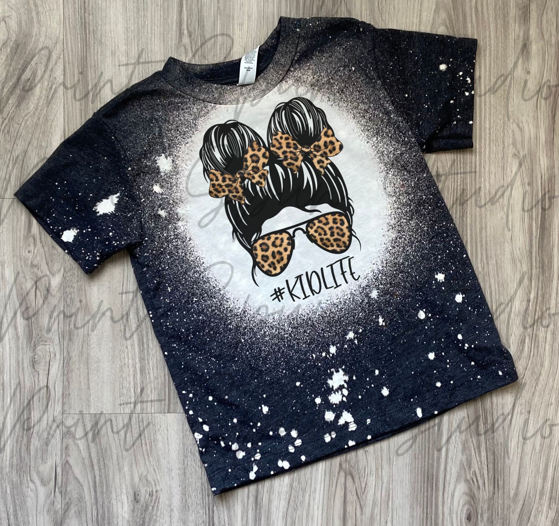 New Sublimation Blank T-Shirts Party Favor 31 Patterns Leopard Bleached  Shirts Heat Transfer Printed 95% Polyester for Adult and Children
