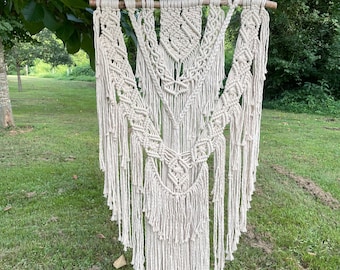 Large Macrame Wall Hanging, Recycled Cotton, XL Boho Decor, Gift for Her, Natural Wall Art, Ecofriendly Gifts, Home Decor, Bohemian Handmade