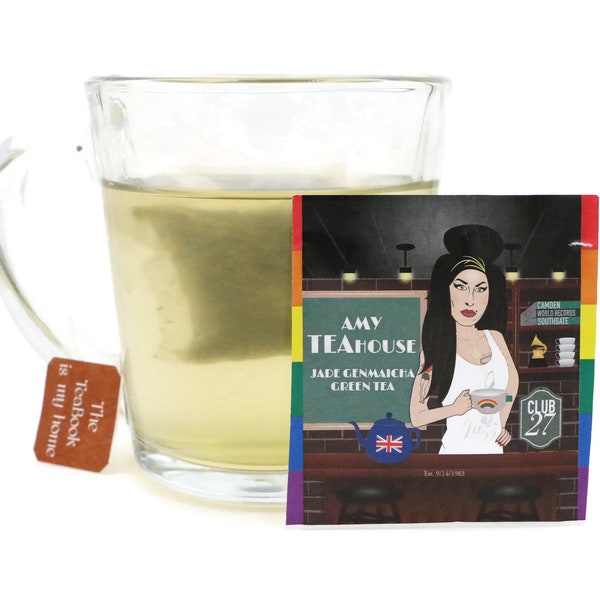 Amy Teahouse:  Organic Jade Genmaicha Green Tea, foil wrapped Tea bags (LGBQTEA).
