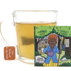 Harriet Tubman Tea - AraMINTa Ross: Organic Spearmint Orange Spice Tea (Herbal / Caffeine Free)