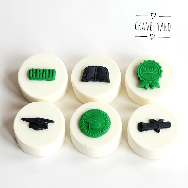 Graduaton 2024 Chocolate Covered Oreos - Dipped oreos Decorated Oreos Oreo, Congratulations Favor, grad Party, custom school colors oreos