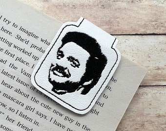 Pedro Pascal Bookmark, magnetic embroidered bookmark