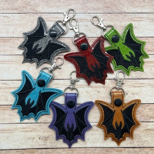 Glitter vinyl bat key chain