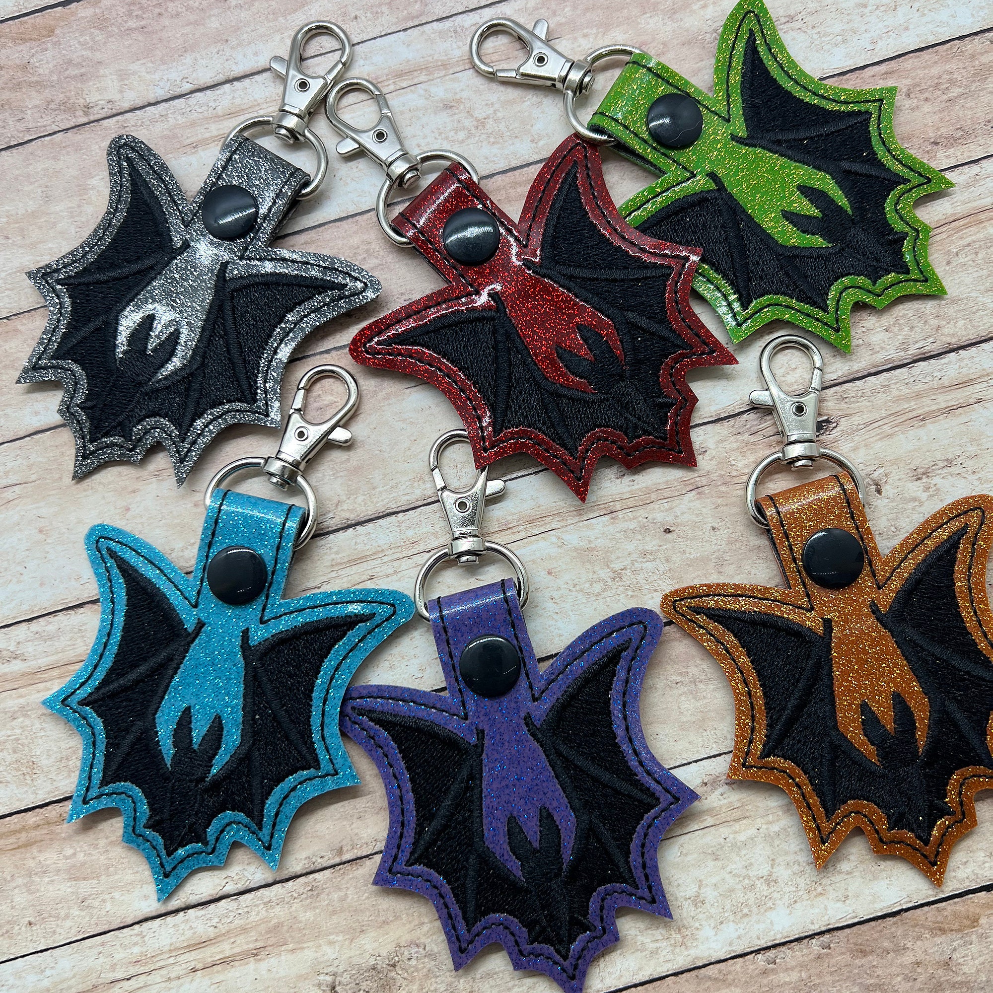 Glitter Vinyl Bat Key Chain - Etsy