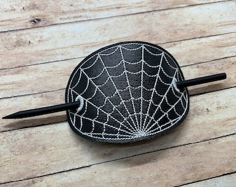 Spider web bun cover, hair stick