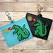 Vaccination card holder, giant lizard monster, ID or photo holder, Vaccine cardholder, for 3'x4' cards 