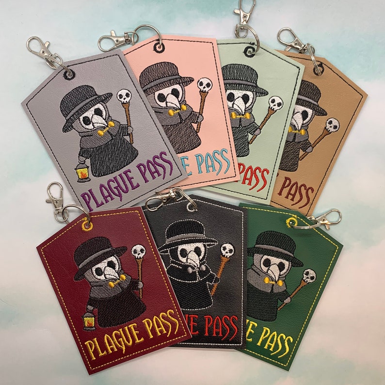 Plague Pass, Vaccination cardholder, Plague Doctor Vaccine card holder, photo holder, for 3'x4'cards 