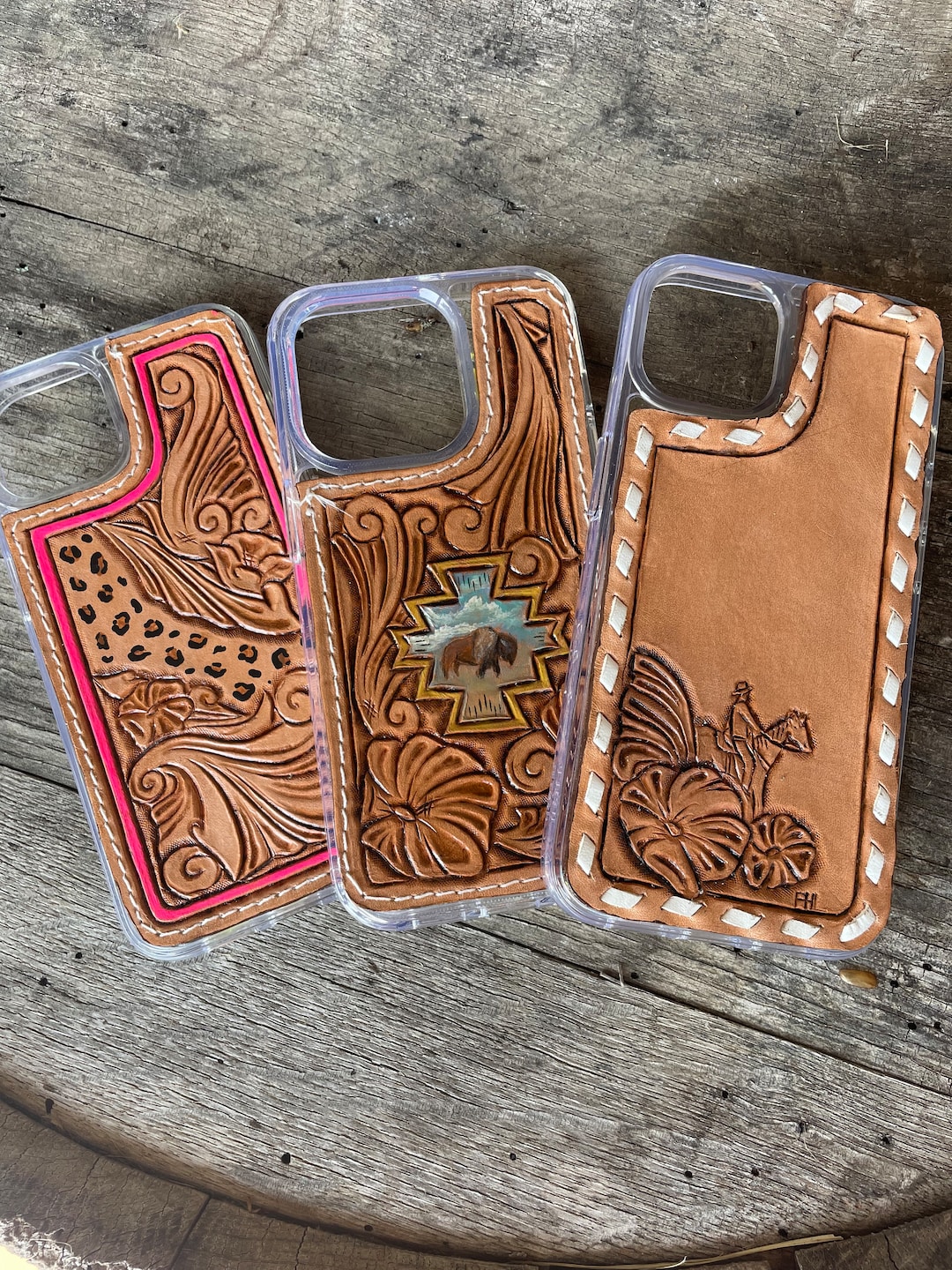 Western Leather Phone Cases Etsy