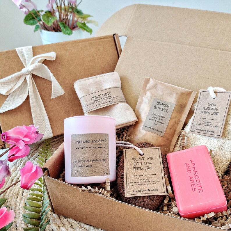 Hemera Ecofriendly Vegan Pampering Bath Gift Set for her Etsy