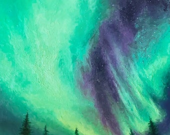 Cosmic Curtains- Original Oil Painting