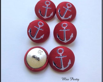 CHARMS ROCKABILLY SAILOR NAUTICAL BOAT SHIP NAVY 24 RED ANCHOR NOVELTY BUTTONS CHARMS ROCKABILLY SAILOR NAUTICAL BOAT SHIP NAVY 24 RED ANCHOR NOVELTY BUTTONS
