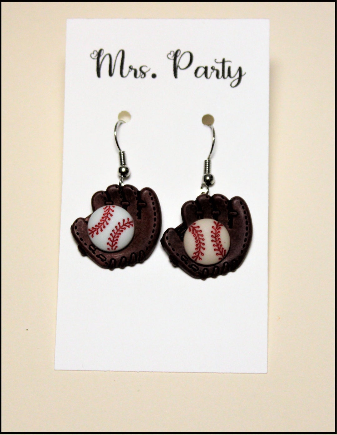Baseball Glove Earrings Baseball Earrings Sports Earrings Etsy