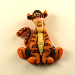 Tigger Button Disney Button Winnie The Pooh Embellishment Winnie The Pooh Buttons Shank Back or Flat Back