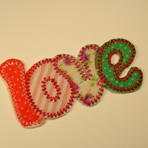 LOVE Applique Love Patch Love Embellishment Iron On