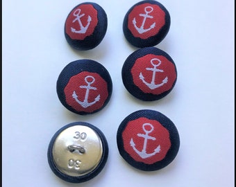 CHARMS ROCKABILLY SAILOR NAUTICAL BOAT SHIP NAVY 24 RED ANCHOR NOVELTY BUTTONS CHARMS ROCKABILLY SAILOR NAUTICAL BOAT SHIP NAVY 24 RED ANCHOR NOVELTY BUTTONS