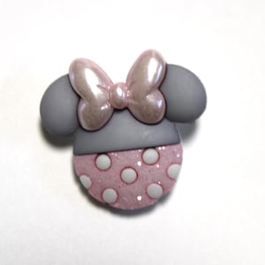 Minnie Mouse Button Disney Buttons Mini Mouse Embellishments Pink Baby Minnie Button Shank Back