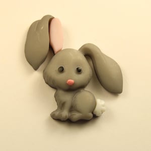 Rabbit Button Shank Back Rabbit Embellishment Forest Animal Button Forest Embellishment Backyard Buddies Button Bunny Button Easter Button