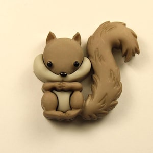 Squirrel Button Shank Back Squirrel Embellishment Squirrel Sewing Forest Animal Button Forest Animal Embellishment Backyard Buddies Button