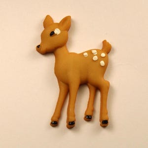 Fawn Button Shank Back Fawn Embellishment Bambi Buttton Forest Animal Button Forest Animal Embellishment Backyard Buddies Button