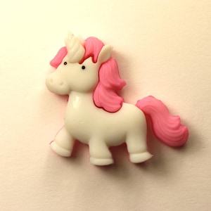 Pink Unicorn Button Shank Back Unicorn Embellishment Unicorn Crafts