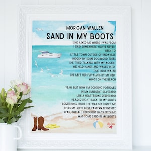 Wall Art Print/Gift for Self, Friend, Family, Birthday-Morgan Wallen Lyrics