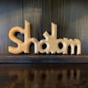Vintage Wooden SHALOM Wall Hanging Shelf Decor; Jewish Decor; Shalom Sign; Shalom Plaque; Hebrew Peace; Shalom Peace; Jewish Holidays