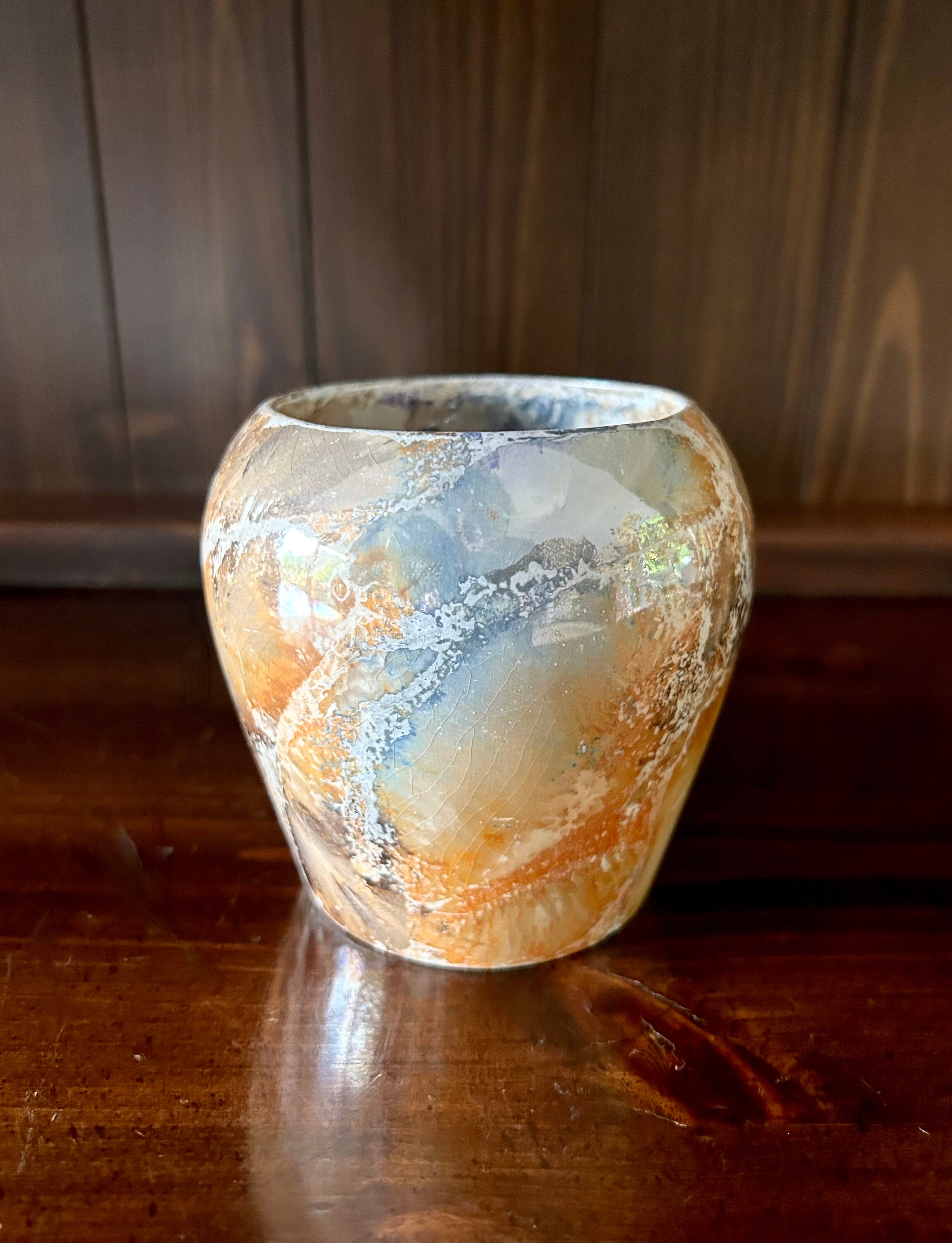 Old Arabia アラビア Marble Luster vase 花瓶 Old Arabia アラビア Marble Luster vase 花瓶