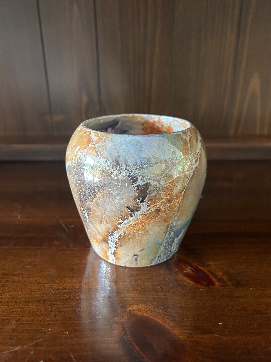 Old Arabia アラビア Marble Luster vase 花瓶 Vintage Arabia Finland 4
