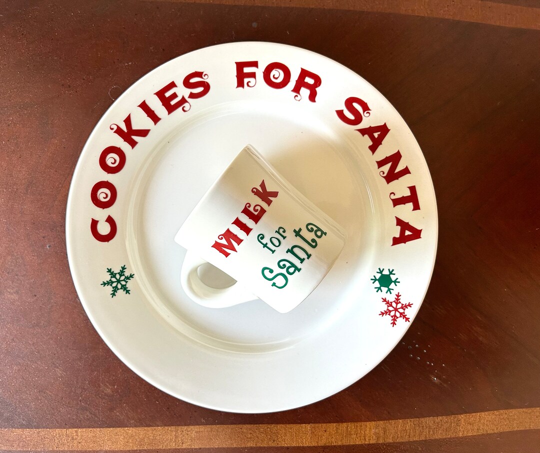 1940s Buffalo China Restaurant Ware A15 Cookies for Santa Plate and