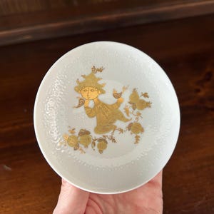 Rosenthal Bjorn Wiinblad Romanze Studio-Linie Gilded Trinket or Ring Dish; Mid-Century Decor; Wiinblad Rosenthal; Rosenthal Romanze