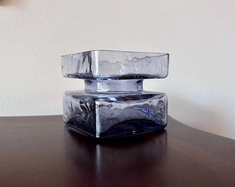 1960s Helena Tynell Riihimaki Pala Ice Cube Vase, Scandinavian Modern Purple