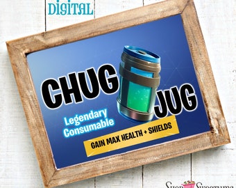 Fortnite Birthday Chug Jug Can Wrap Printable Party Decor | Etsy