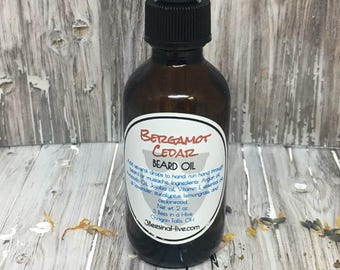 Bergamot Cedar Beard Oil - Beard Oil, Beard Oil and Balm, Beard Oil Balm, Gifts For Him, Beard Conditioner Products, Beard Grooming and Care