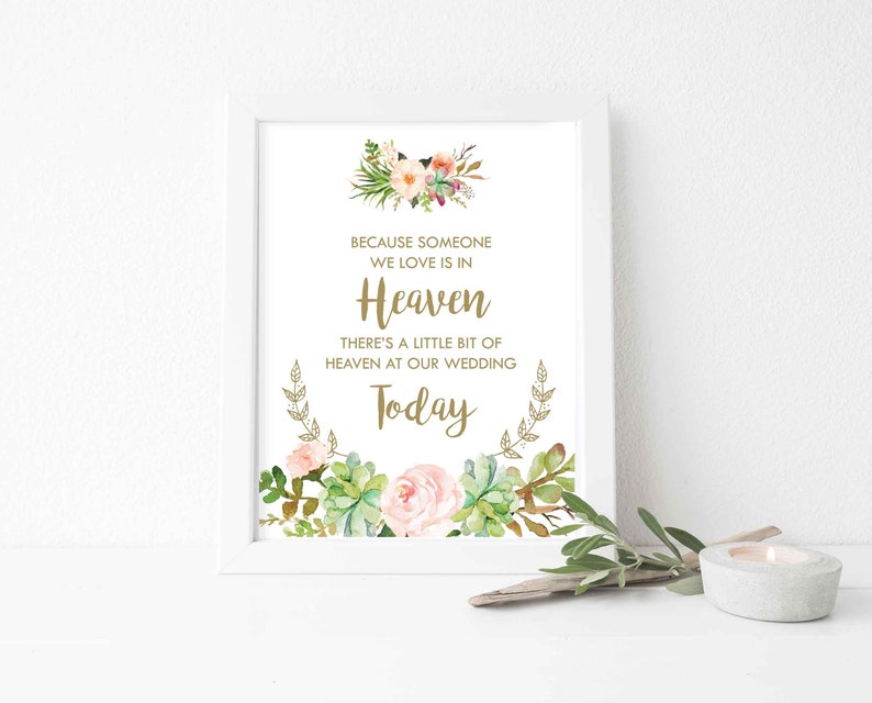 Instant Download In Loving Memory Wedding Sign Template DIY Wedding Sign Template PDF Wedding Sign Wedding Memory Sign Wedding In honor of
