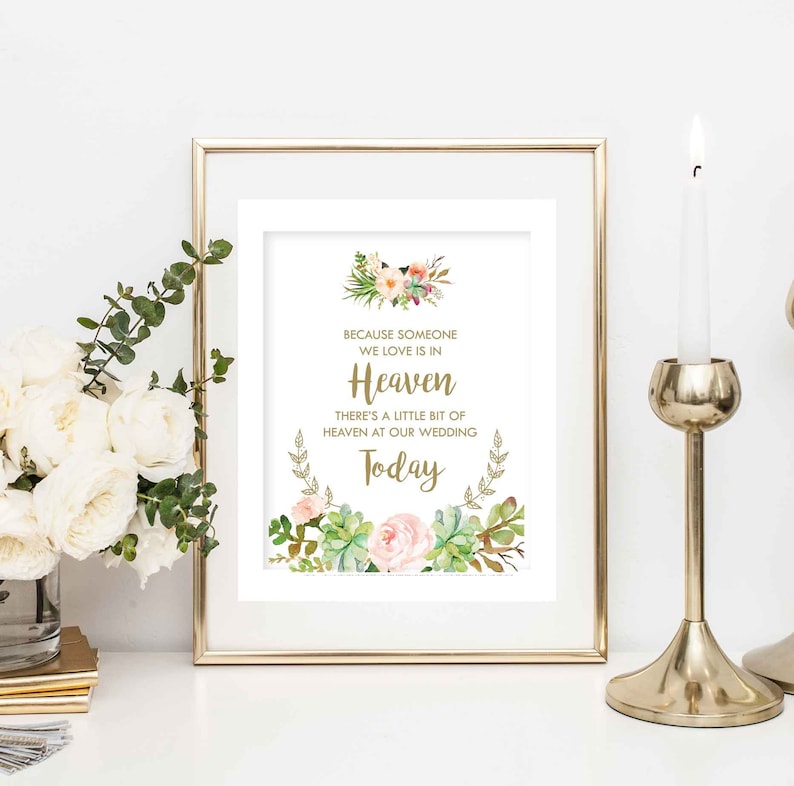 Instant Download In Loving Memory Wedding Sign Template DIY Wedding Sign Template PDF Wedding Sign Wedding Memory Sign Wedding In honor of