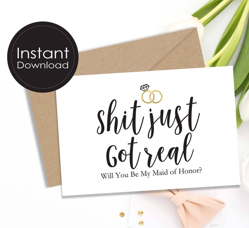 Maid of Honor Proposal Card Will You Be My Maid of Honor Etsy
