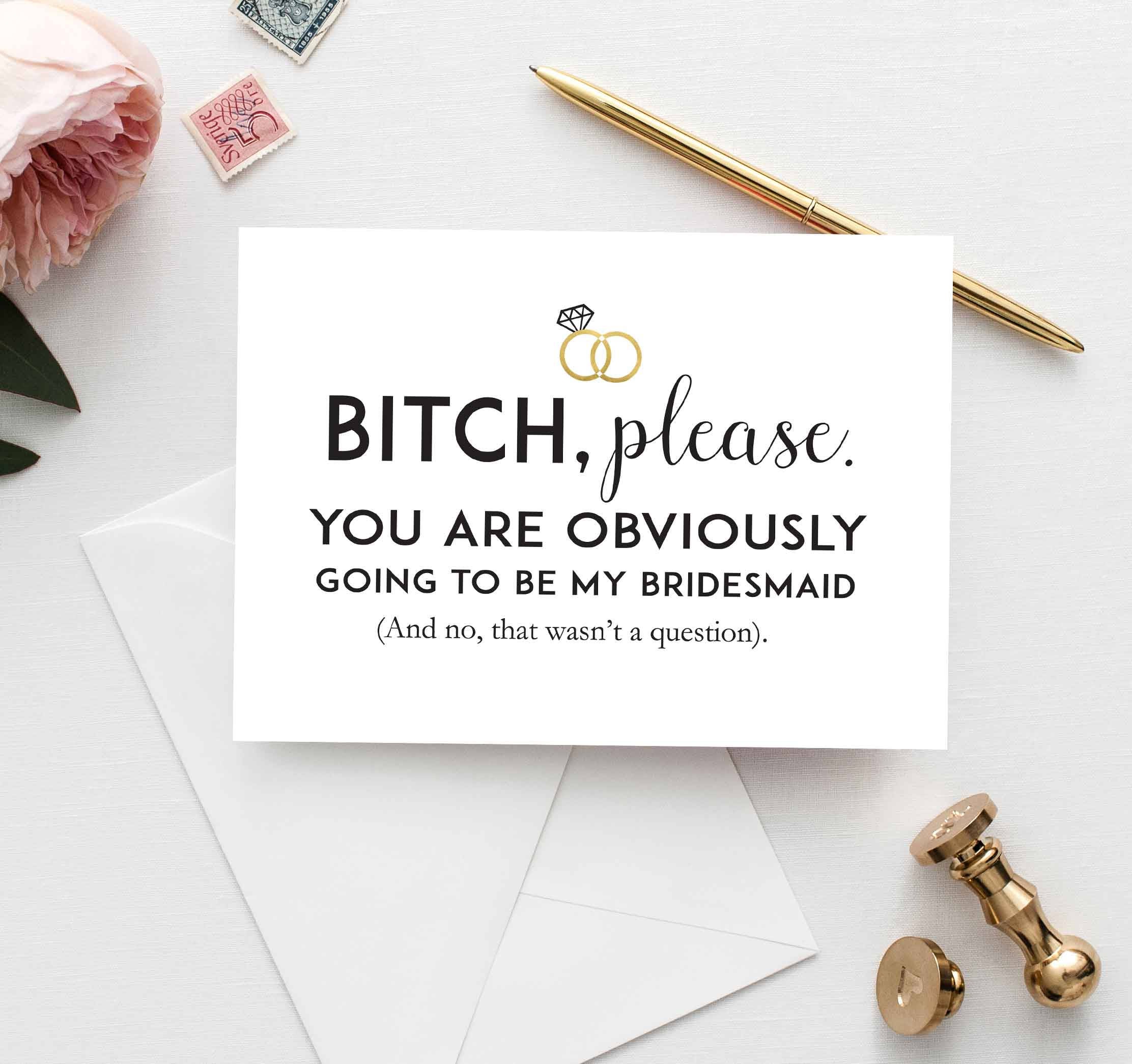 Funny bridal Proposal Card/Bridesmaid Proposal Card/Will You | Etsy